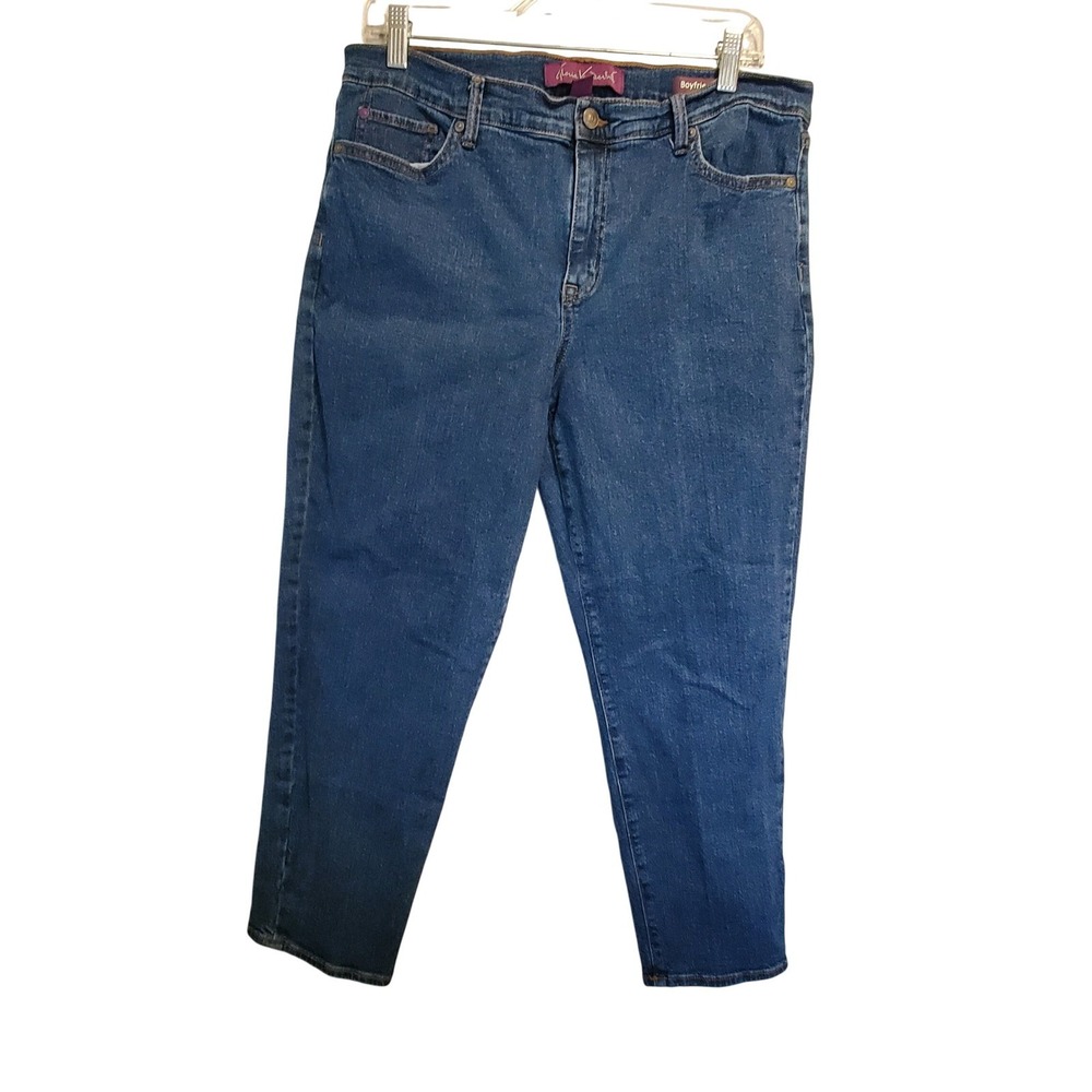 Gloria Vanderbilt Womens Boyfriend Jeans Blue Wash Size 12 Petite